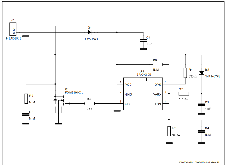 原理图 - STMicroelectronics EVLSRK1000B-PF演示板
